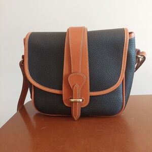 Vintage Dooney & Bourke All Weather Leather Equestrian Over Under Tack Bag